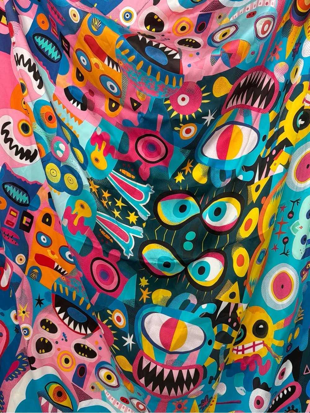 Magnificent 100% silk scarf oversize by PixieOrbit